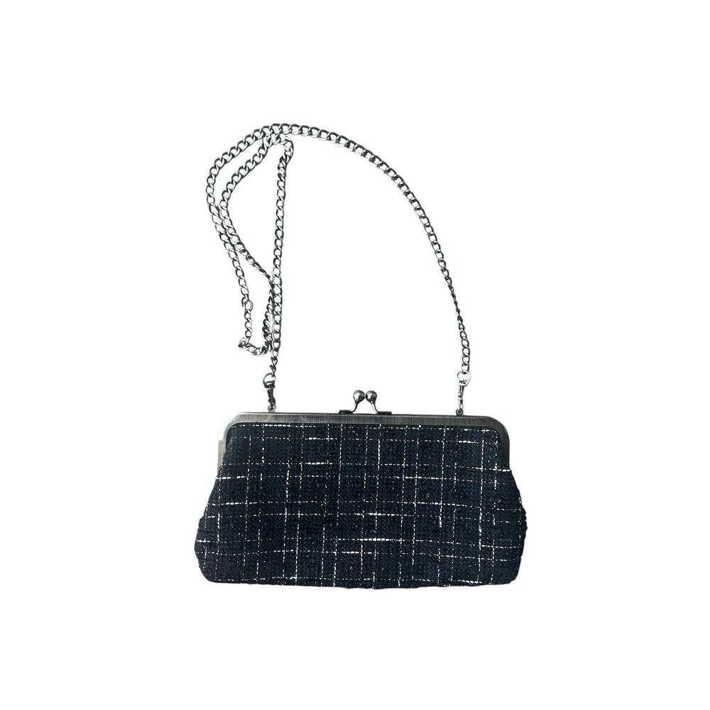 Patricia Nash Potenaz Frame Bag Shoulder Bag Convertible Clutch Boucle Tweed